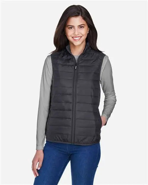 Core365 Ce702w Women’s Prevail Packable Puffer Vest - Carbon