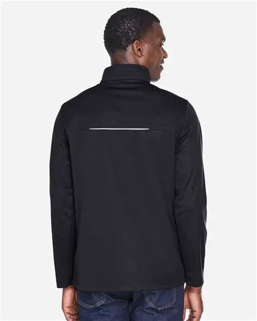 Core365 Ce708 Men’s Techno Lite Three-layer Knit Tech-shell Jacket - Black