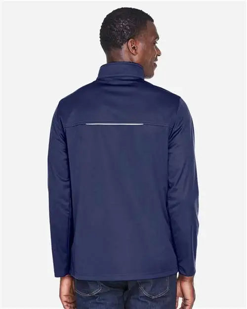 Core365 Ce708 Men’s Techno Lite Three-layer Knit Tech-shell Jacket - Classic Navy - Adult Xs