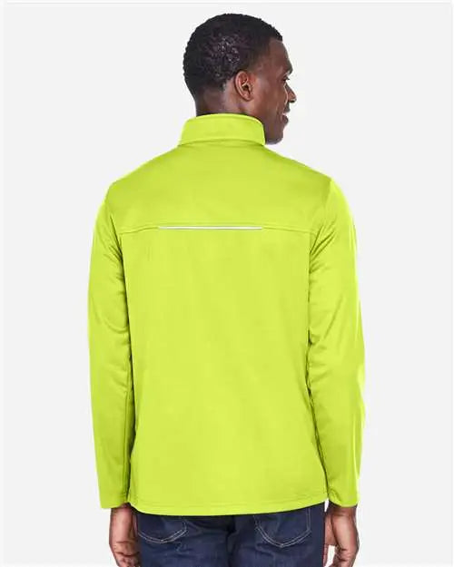 Core365 Ce708 Men’s Techno Lite Three-layer Knit Tech-shell Jacket - Safety Yellow