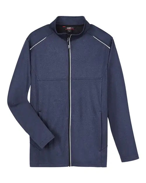 Core365 Ce708 Men’s Techno Lite Three-layer Knit Tech-shell Jacket - Classic Navy Heather