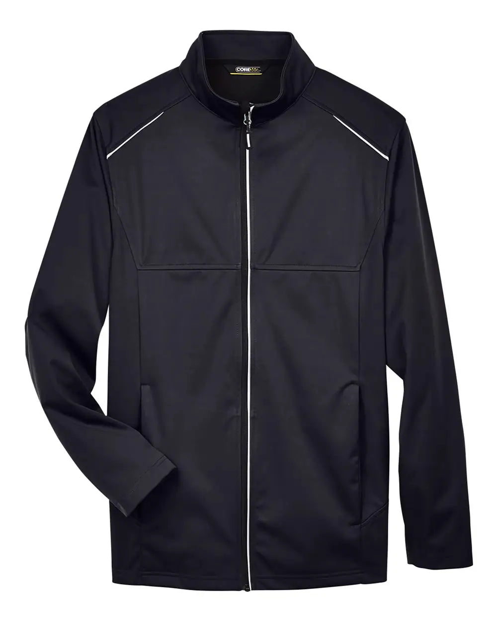 Core365 Ce708t Men’s Tall Techno Lite Three-layer Knit Tech-shell Jacket - Black - Adult Lt