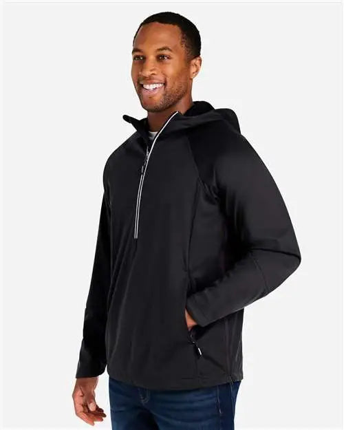 Core365 Ce711 Unisex Techno Lite Pullover Anorak - Black