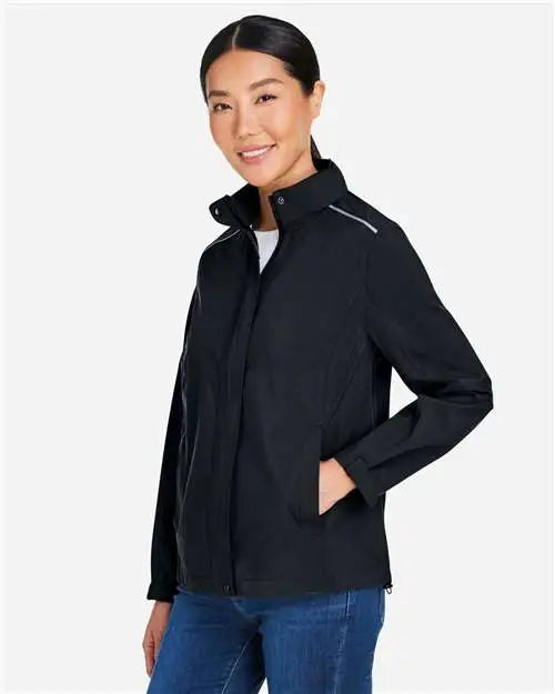 Core365 Ce712w Women’s Packable Rain Jacket - Black