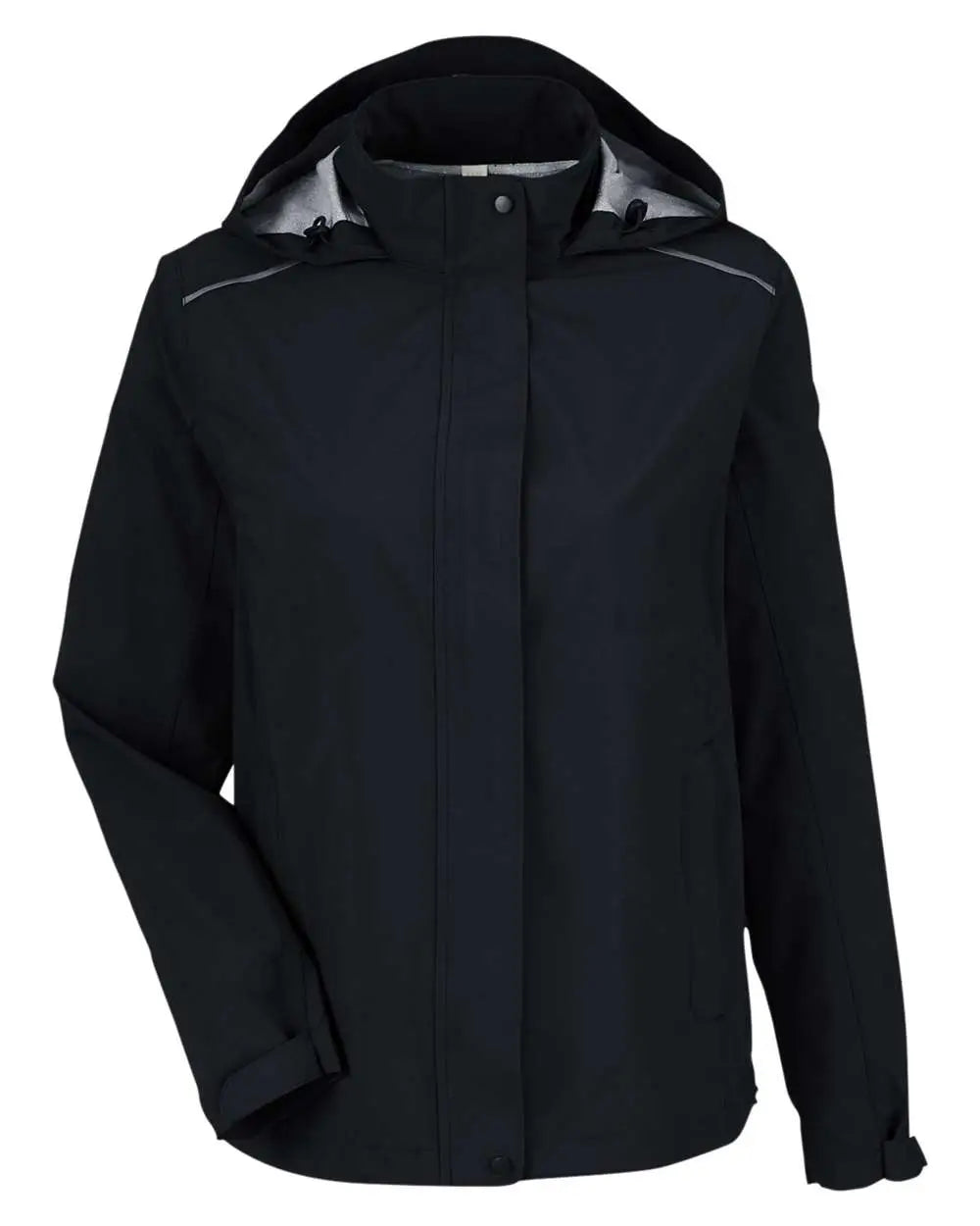 Core365 Ce712w Women’s Packable Rain Jacket - Black
