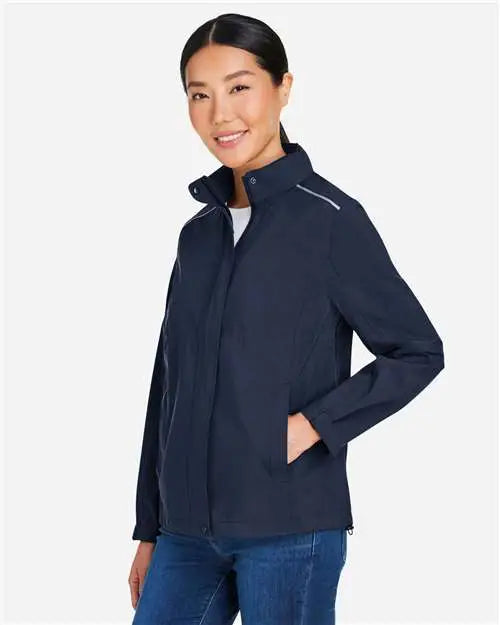 Core365 Ce712w Women’s Packable Rain Jacket - Classic Navy