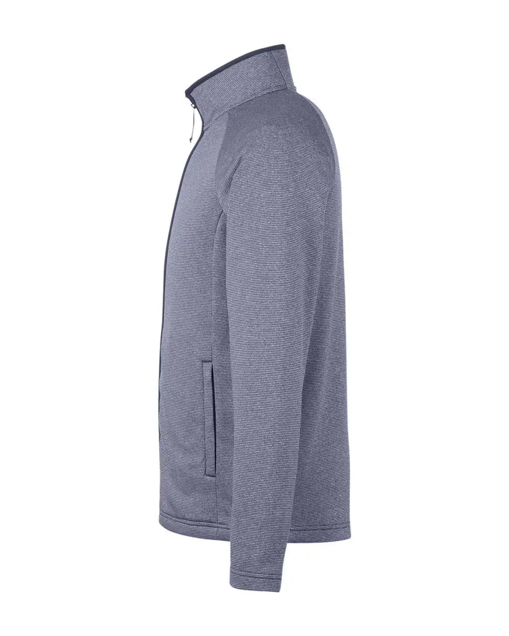 Core365 Ce72 Men’s Venture Heathered Stripe Full-zip - Classic Navy White