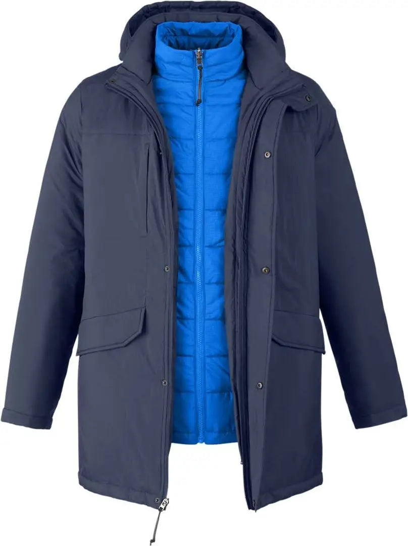 Core365 Ce725 Men’s Inspire 3-in-1 Jacket with Insulated Liner - Classic Navy True Royal - Clsc Nvy / s