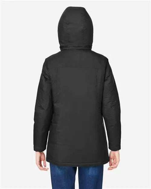 Core365 Ce725w Women’s Inspire 3-in-1 Jacket with Insulated Liner - Black Carbon
