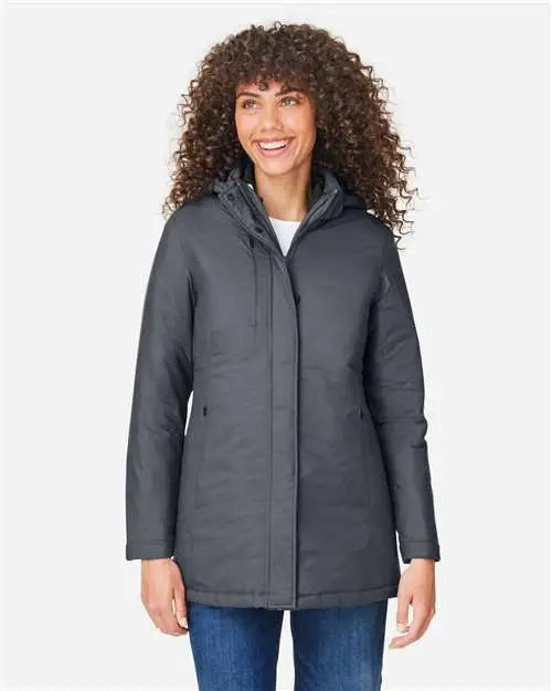Core365 Ce725w Women’s Inspire 3-in-1 Jacket with Insulated Liner - Carbon Black