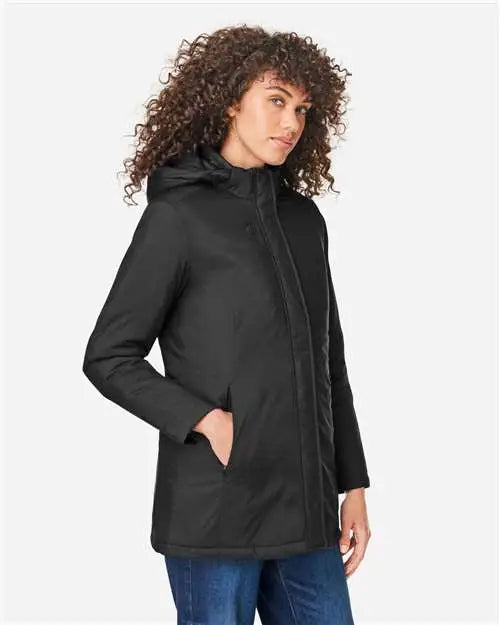 Core365 Ce725w Women’s Inspire 3-in-1 Jacket with Insulated Liner - Black Carbon