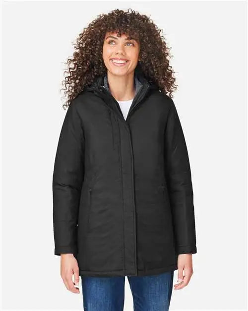 Core365 Ce725w Women’s Inspire 3-in-1 Jacket with Insulated Liner - Black Carbon