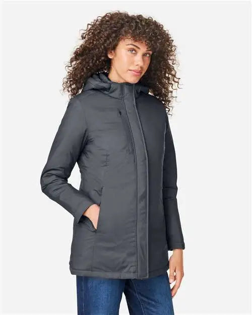 Core365 Ce725w Women’s Inspire 3-in-1 Jacket with Insulated Liner - Carbon Black