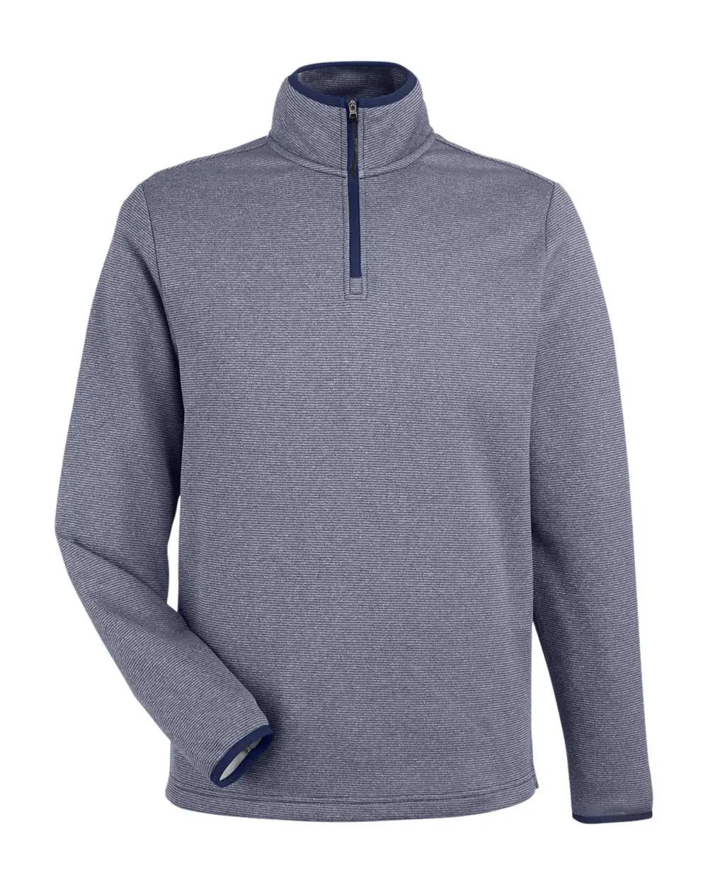 Core365 Ce73 Men’s Venture Heathered Stripe Quarter-zip Pullover - Classic Navy White - Clsc Navy / s