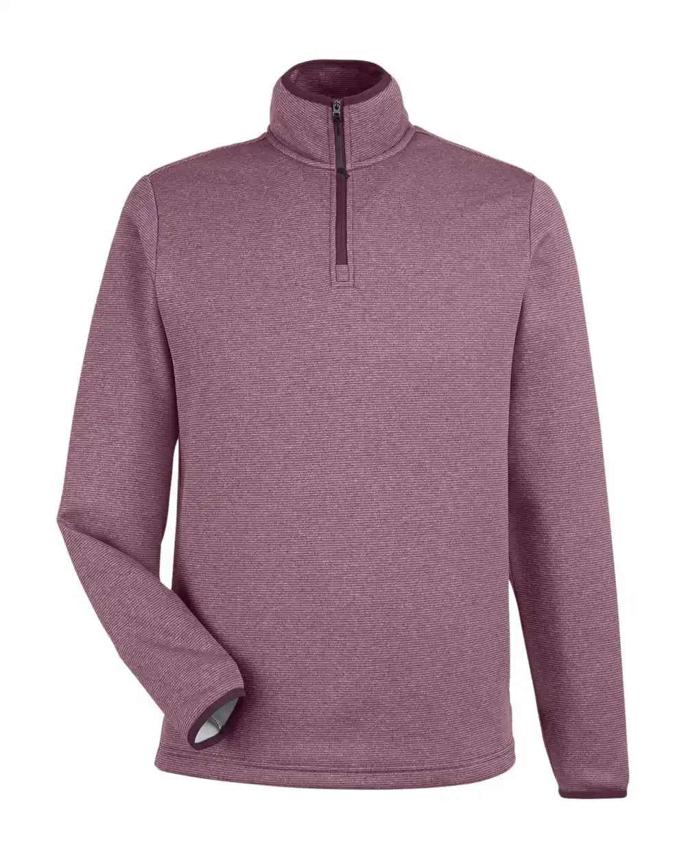 Core365 Ce73 Men’s Venture Heathered Stripe Quarter-zip Pullover - Burgundy White - Burgundy/ / s