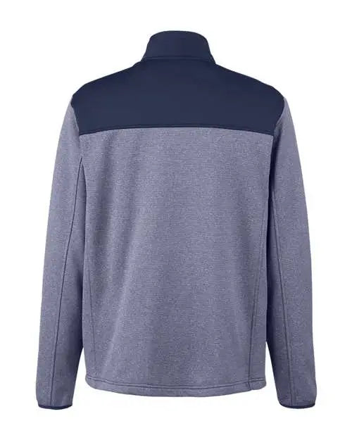 Core365 Ce74 Men’s Venture Heathered Stripe Hybrid Jacket - Classic Navy White