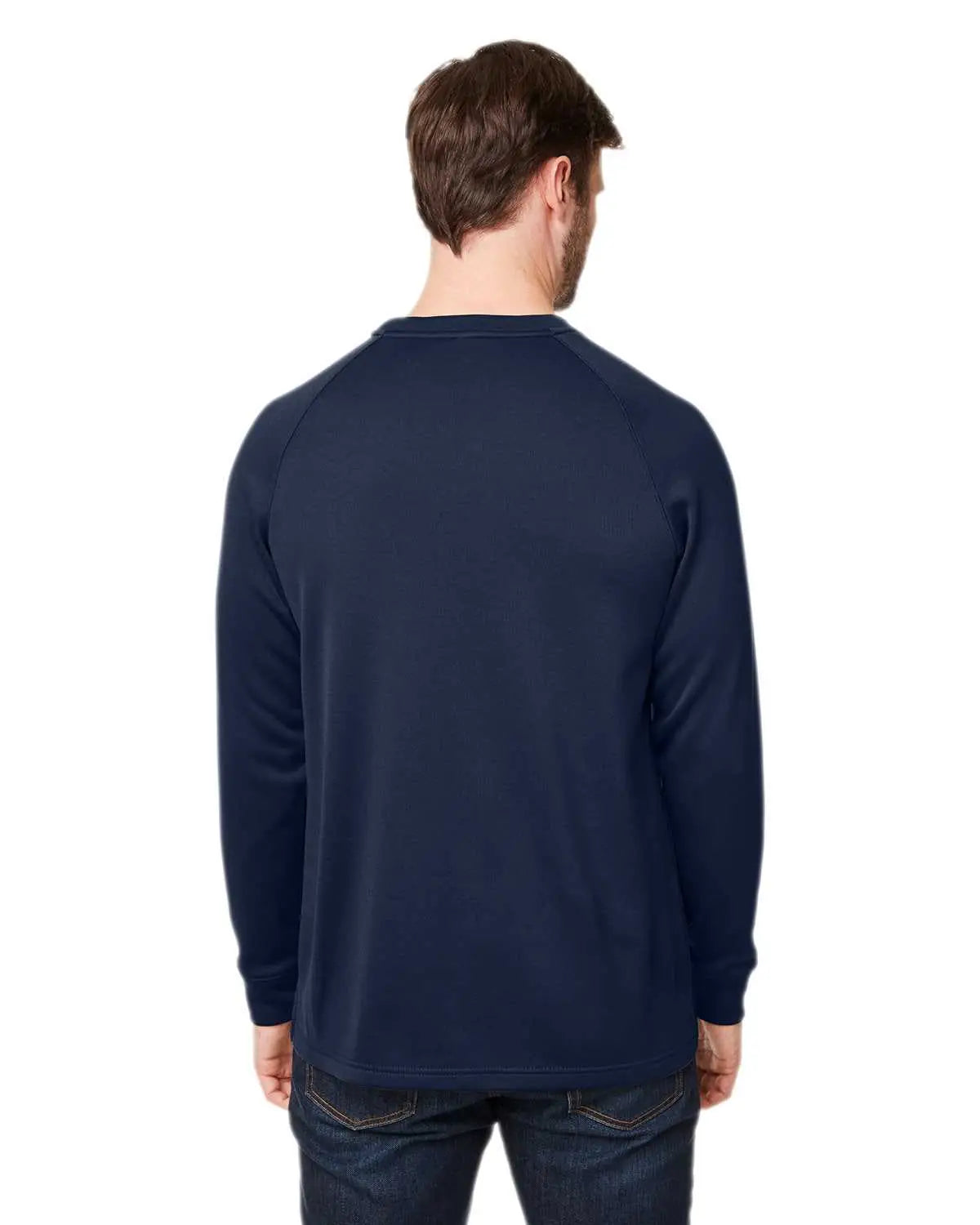 Core365 Ce800 Unisex Fusion Chromasoft Fleece Crew Pullover - Navy