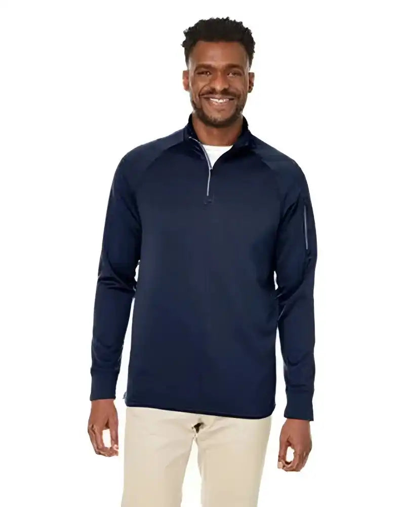 Core365 Ce801 Unisex Fusion Chromasoft Fleece Quarter-zip - Navy