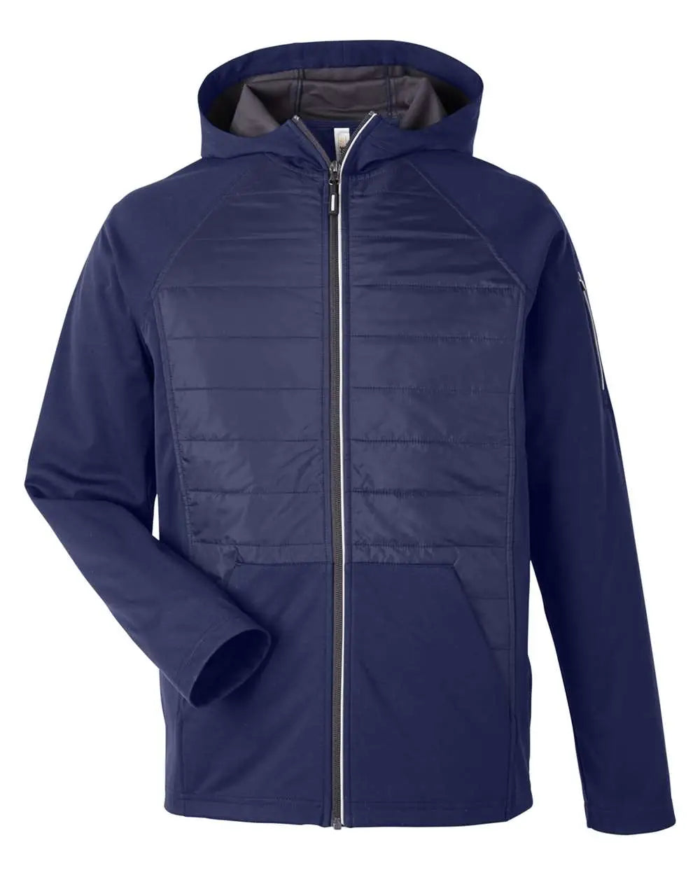 Core365 Ce808 Unisex Techno Lite Hybrid Hooded Jacket - Classic Navy - Adult Xs