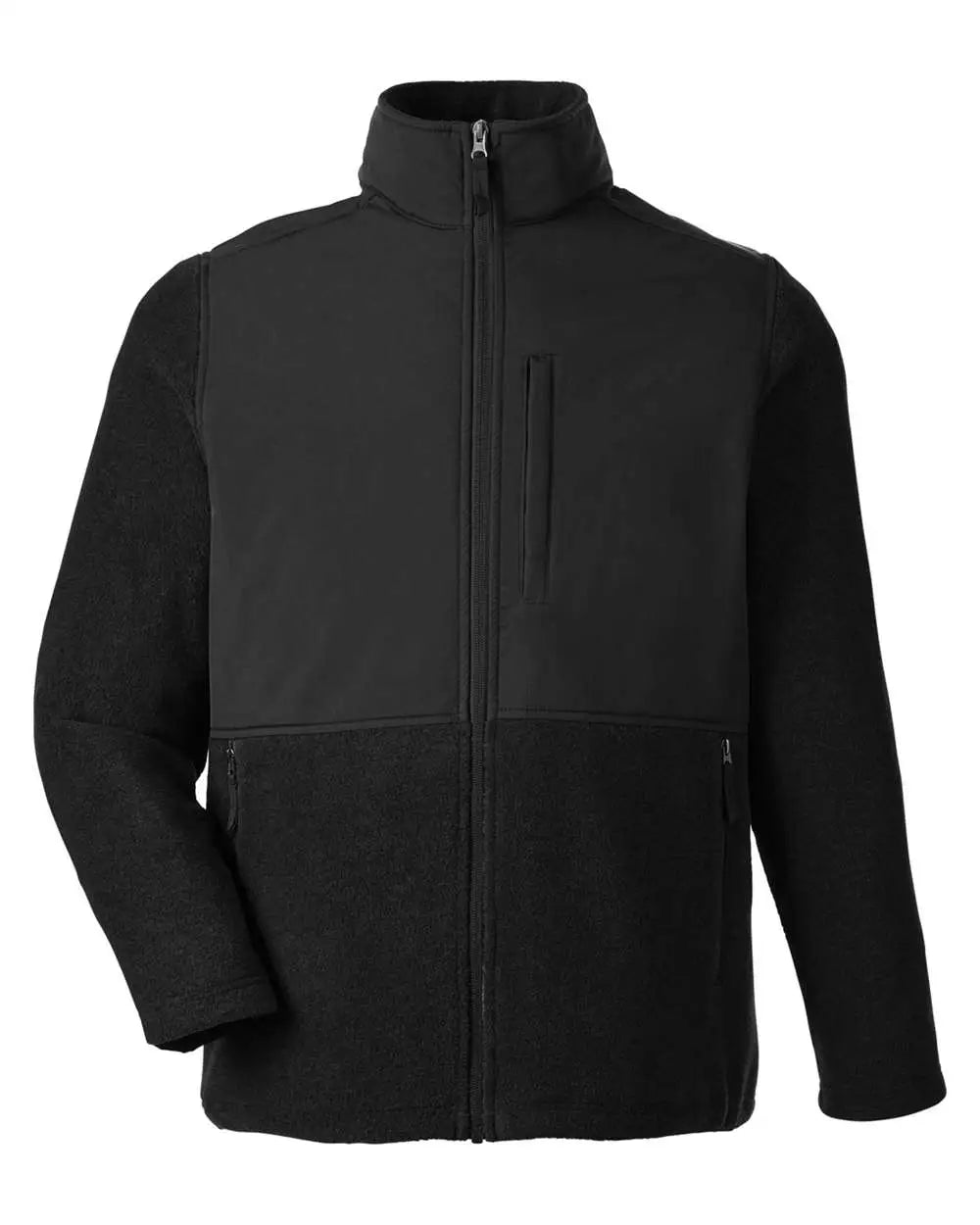 Core365 Ce890 Men’s Journey Summit Hybrid Full-zip Jacket - Black - Black/ / Adult s