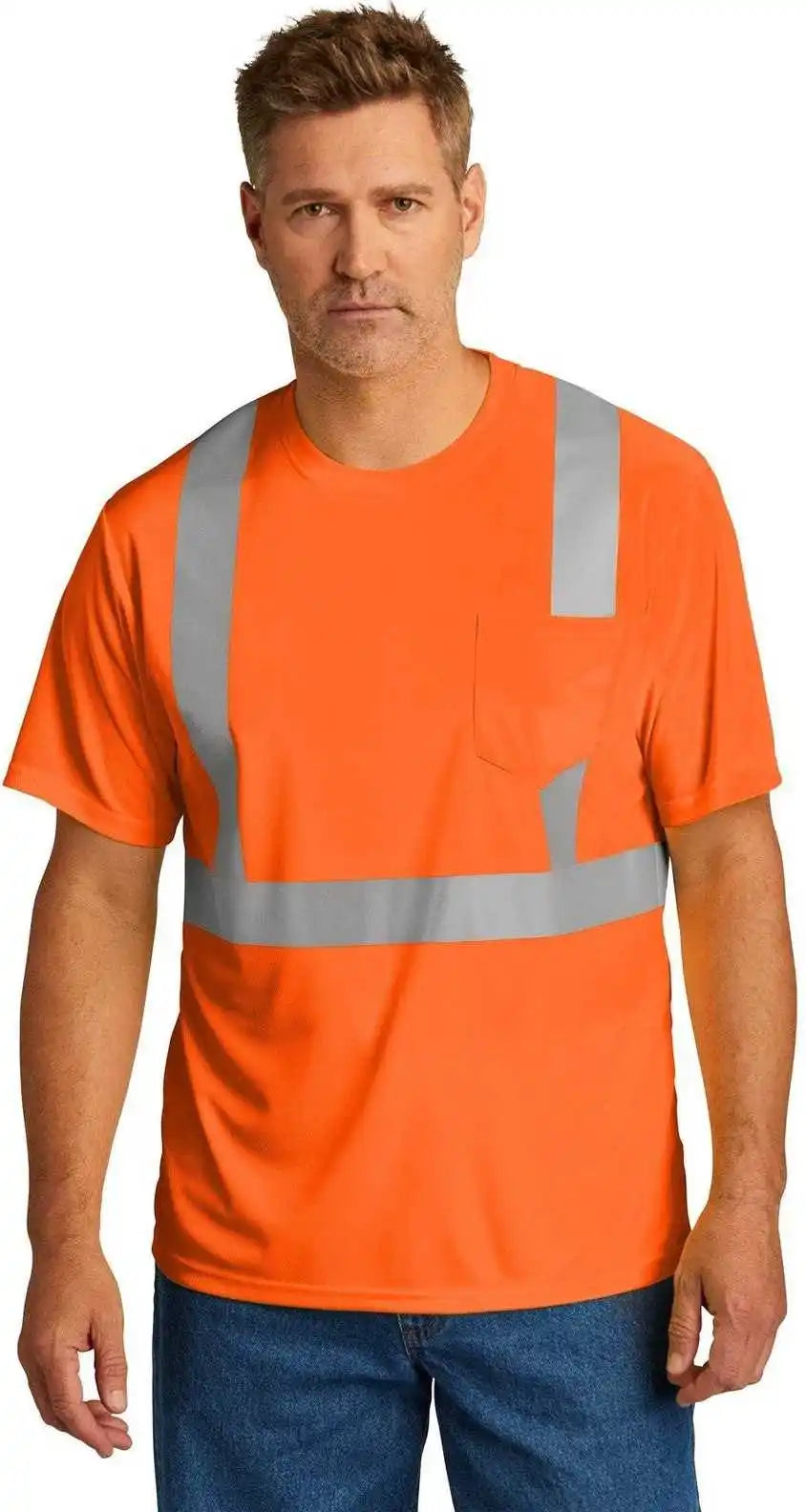 Cornerstone Cs200 Ansi 107 Class 2 Mesh Tee - Safety Orange
