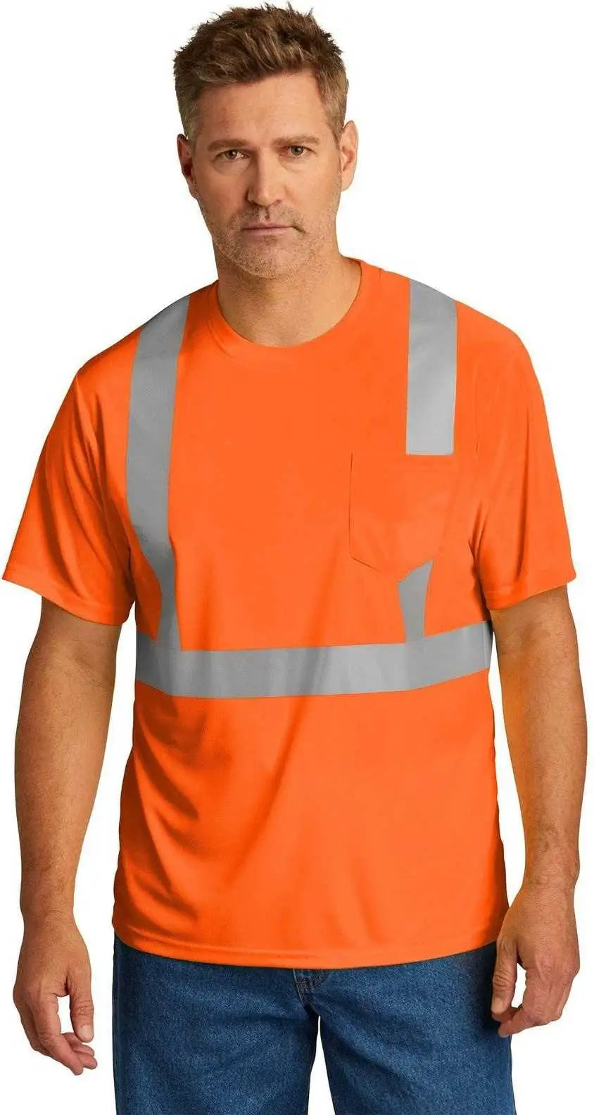 Cornerstone Cs200 Ansi 107 Class 2 Mesh Tee - Safety Orange