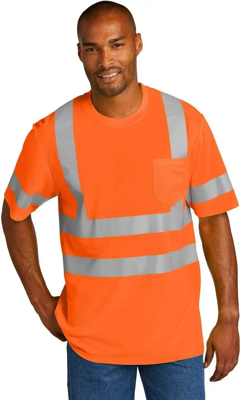 Cornerstone Cs202 Ansi 107 Class 3 Mesh Tee Safety Orange