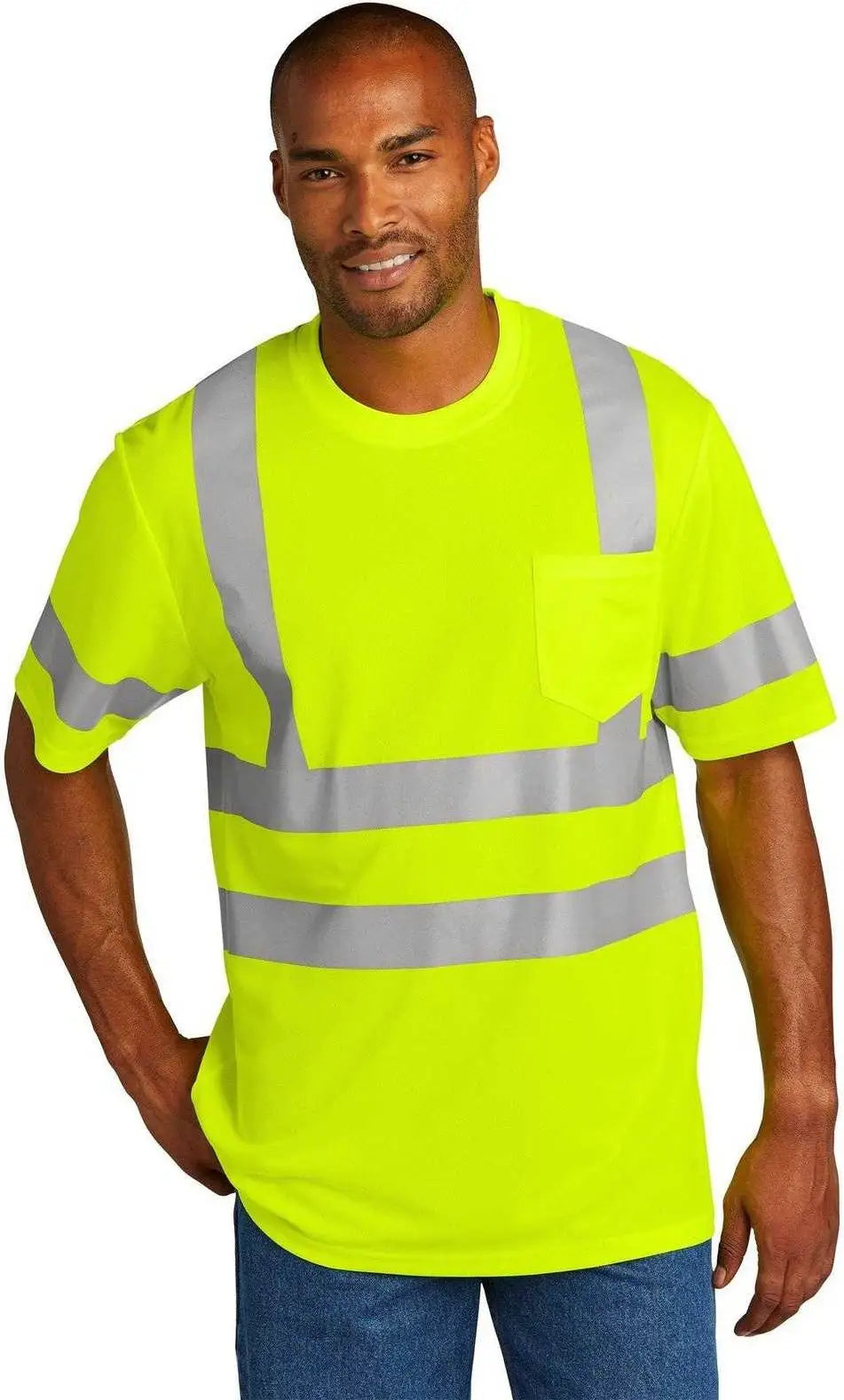 Cornerstone Cs202 Ansi 107 Class 3 Mesh Tee - Safety Yellow