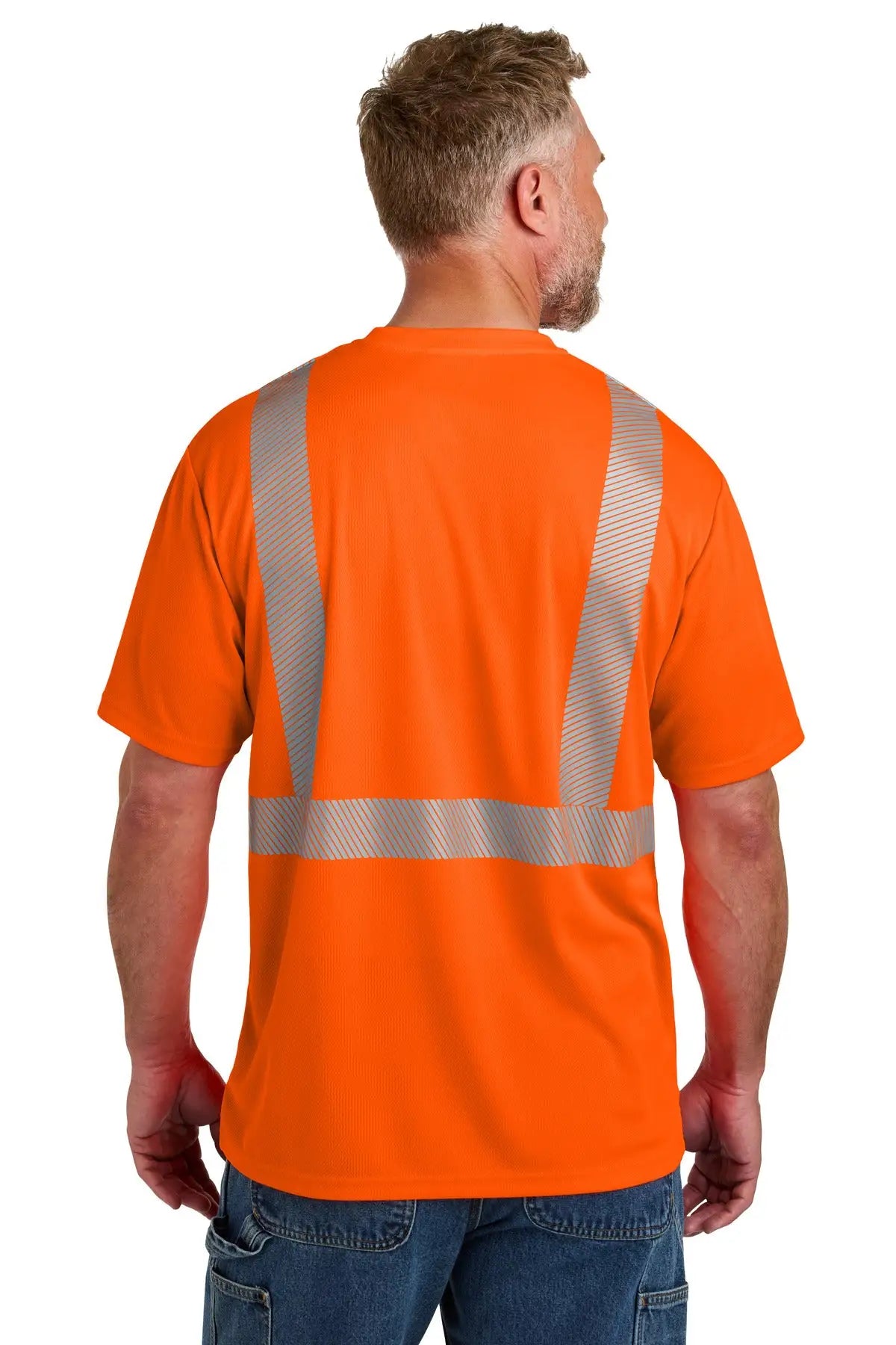 Cornerstone Cs204 Ansi 107 Class 2 Segmented Tape Tee - Safety Orange