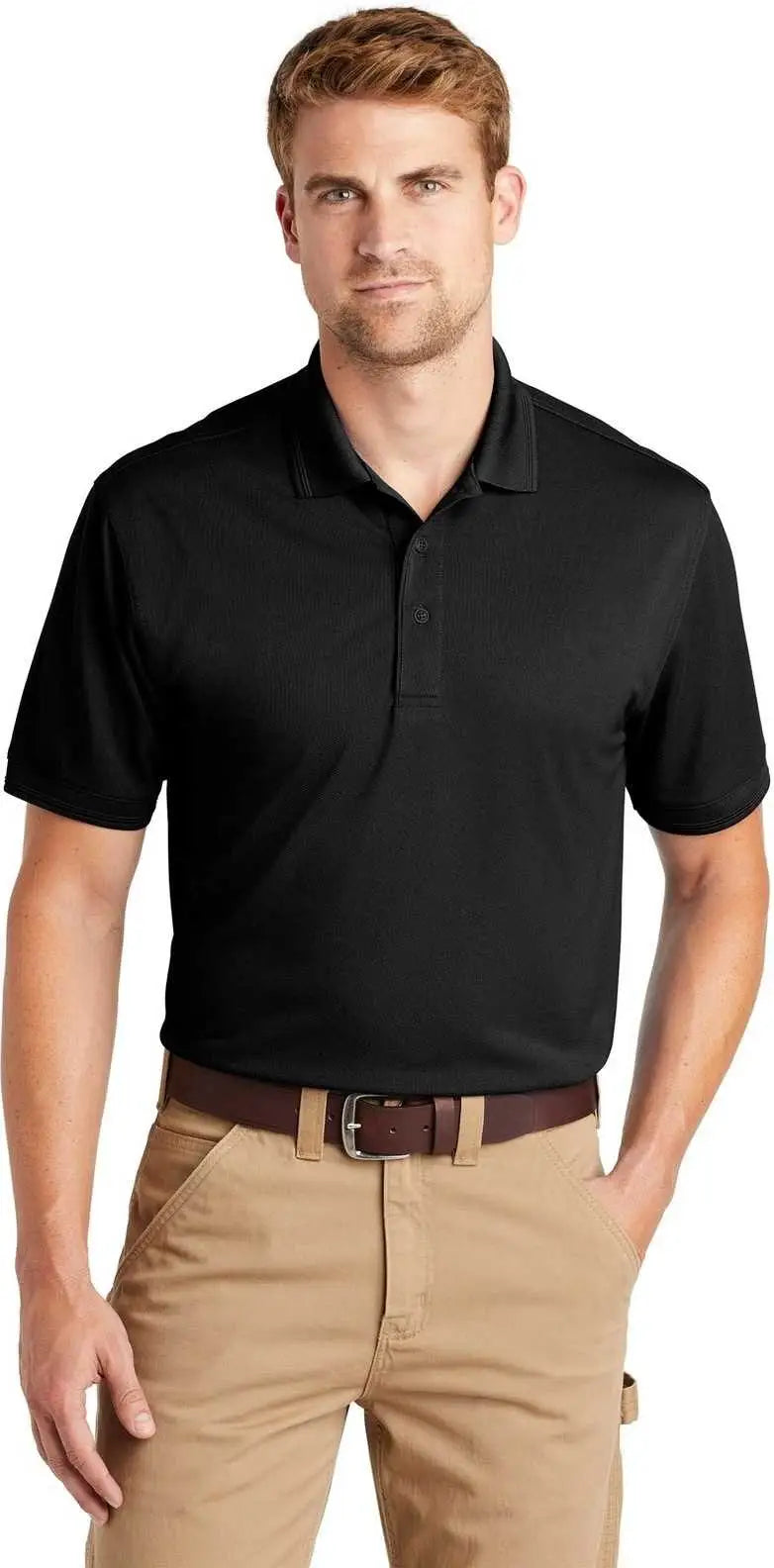 Cornerstone Cs4020 Industrial Snag-proof Pique Polo - Black