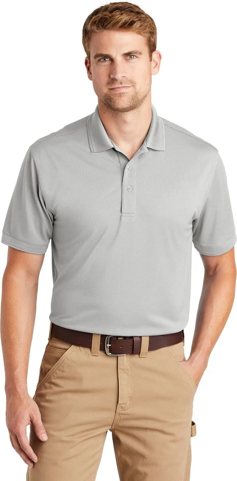 Cornerstone Cs4020 Industrial Snag-proof Pique Polo - Light Gray - Adult Xs