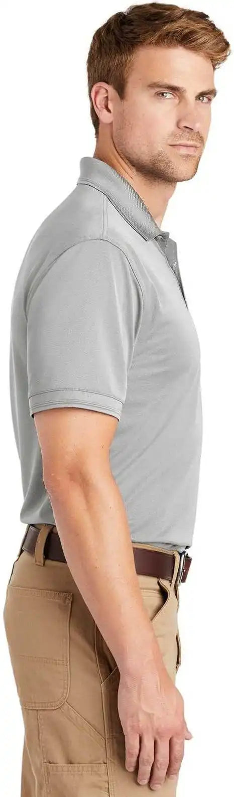 Cornerstone Cs4020 Industrial Snag Proof Pique Polo Light Gray