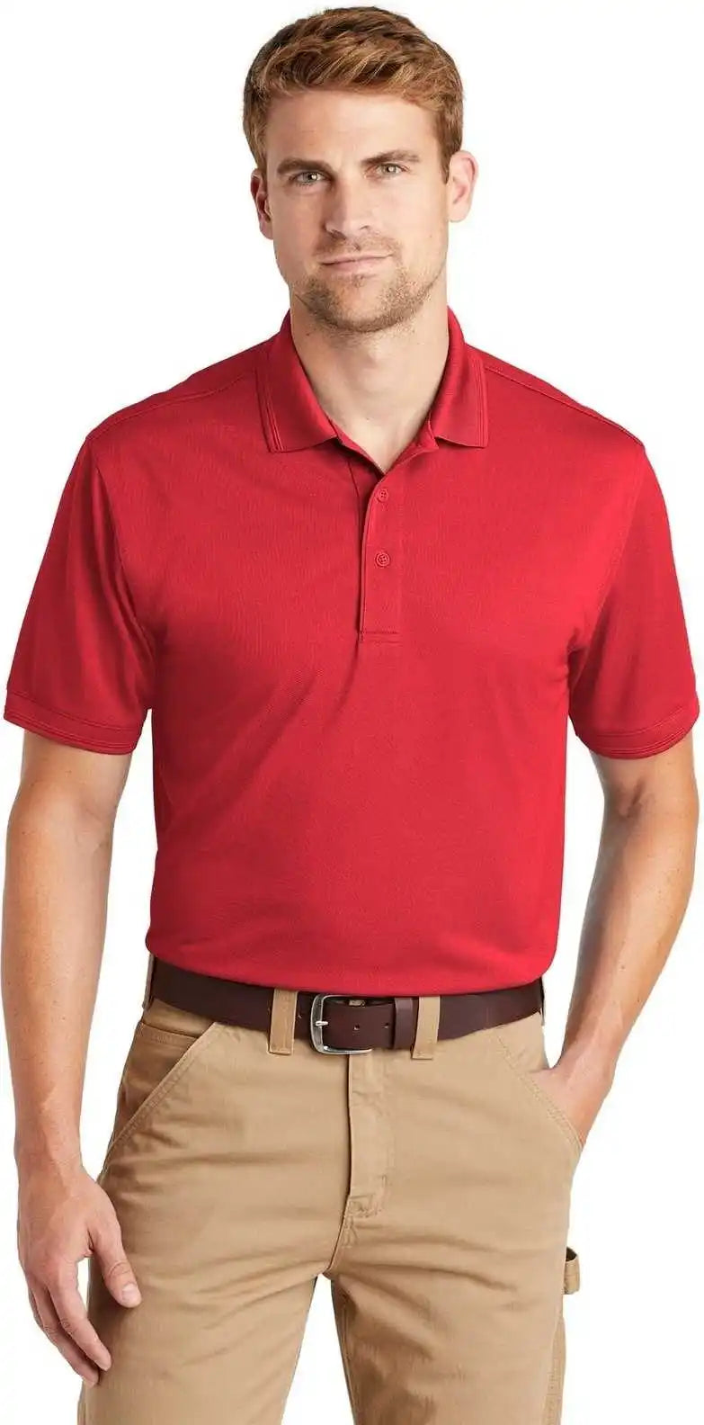 Cornerstone Cs4020 Industrial Snag-proof Pique Polo - Red