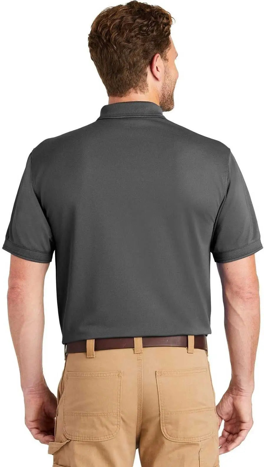 Cornerstone Cs4020p Industrial Snag-proof Pique Pocket Polo - Charcoal