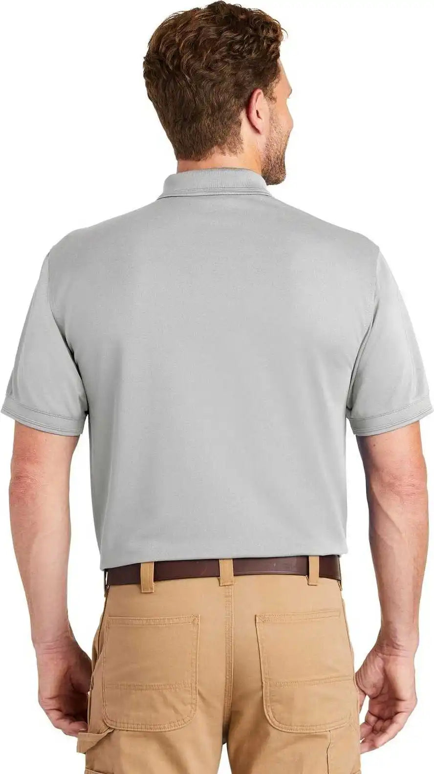 Cornerstone Cs4020p Industrial Snag Proof Pique Pocket Polo Light Gray