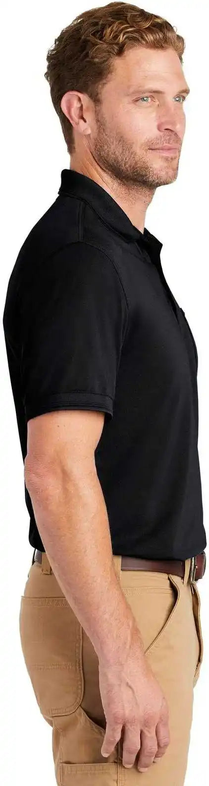 Cornerstone Cs4020p Industrial Snag Proof Pique Pocket Polo Navy Blue