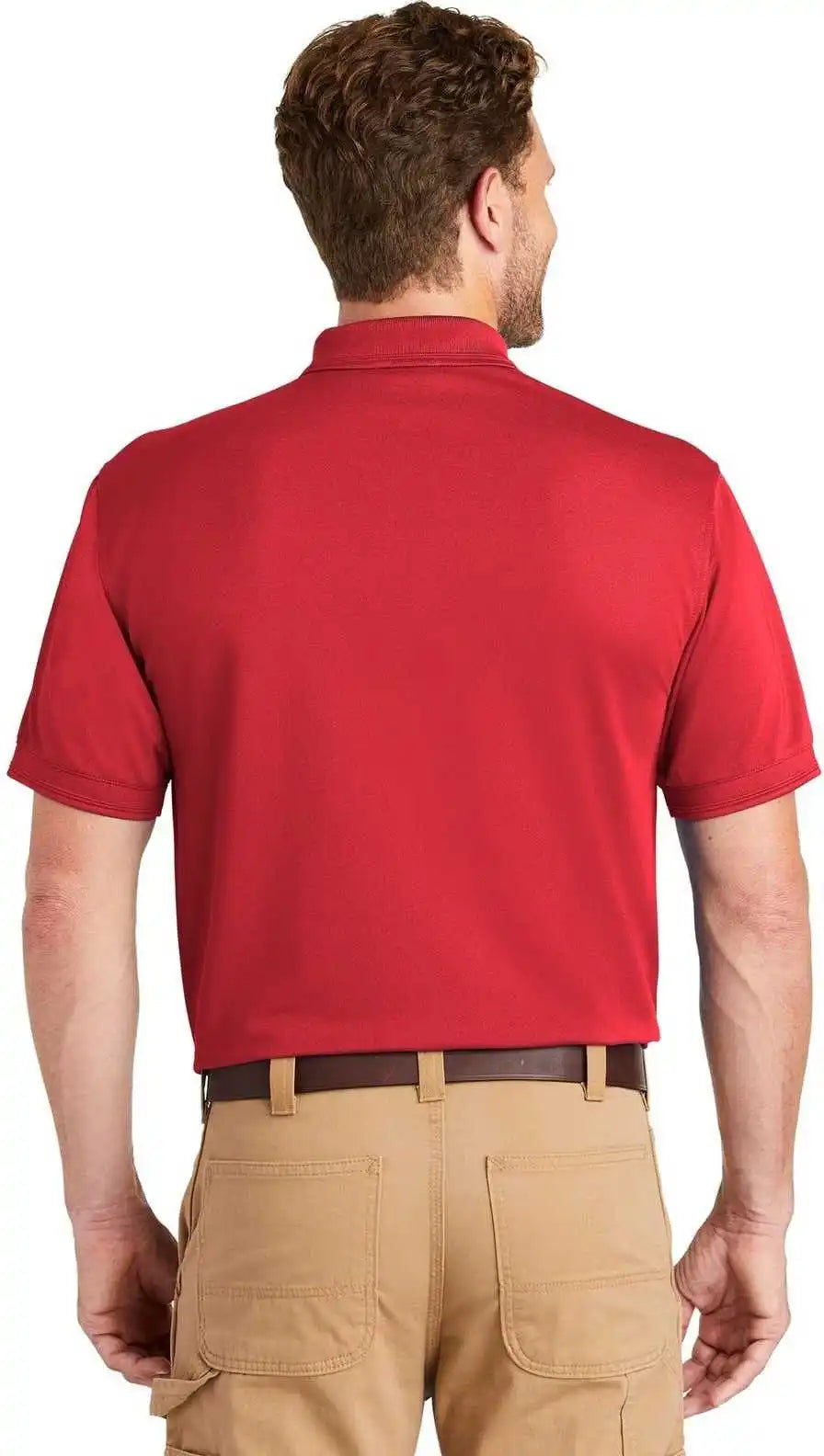 Cornerstone Cs4020p Industrial Snag-proof Pique Pocket Polo - Red