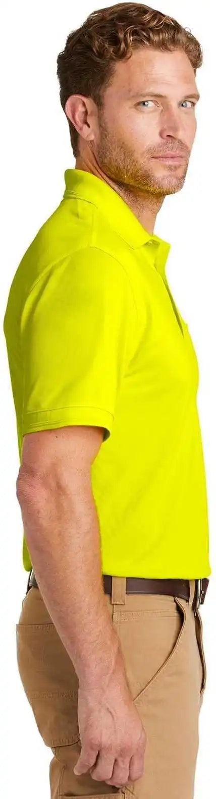 Cornerstone Cs4020p Industrial Snag Proof Pique Pocket Polo Safety Yellow
