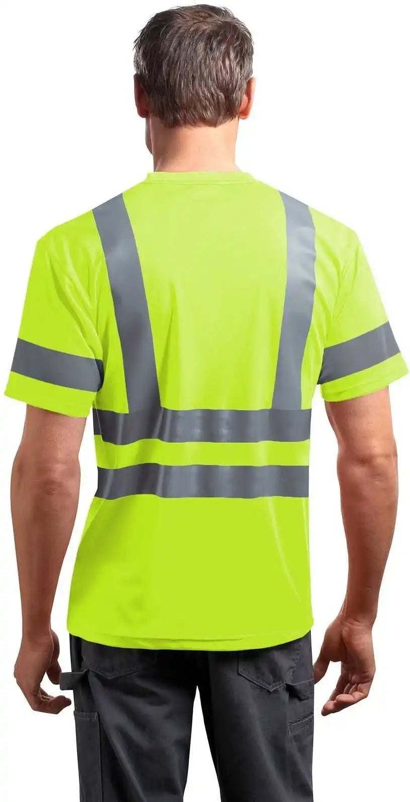 Cornerstone Cs408 Ansi 107 Class 3 Short Sleeve Snag-resistant Reflective T-shirt - Safety Yellow