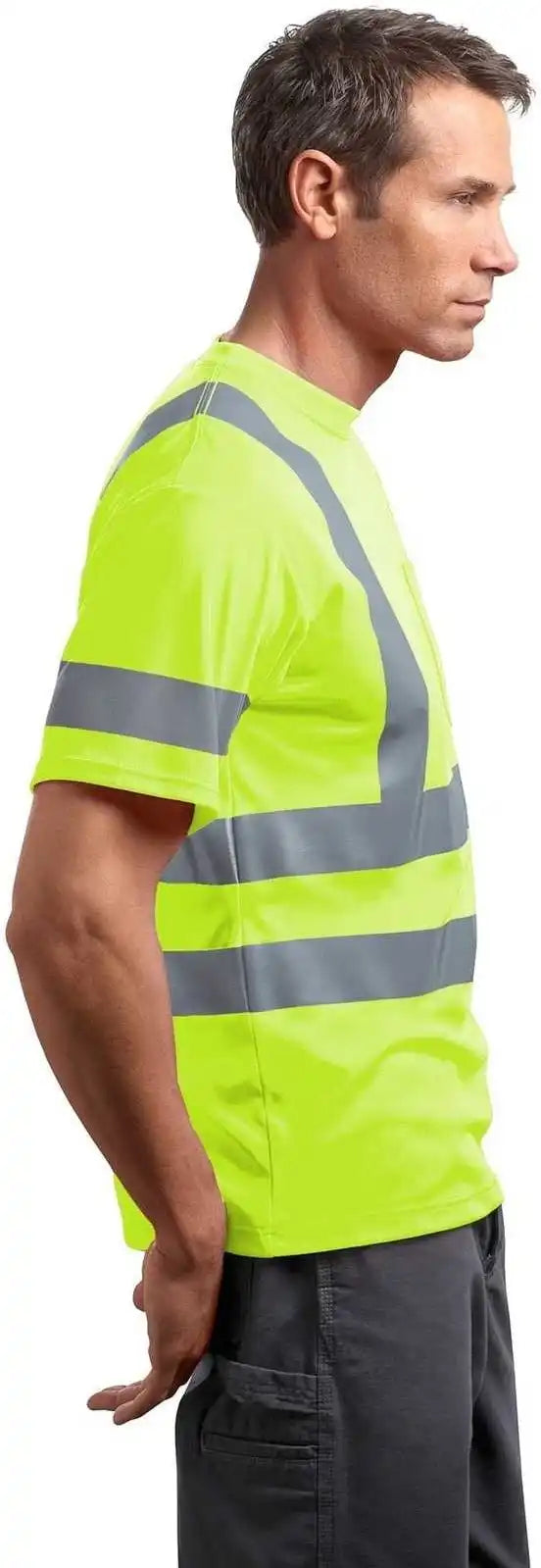 Cornerstone Cs408 Ansi 107 Class 3 Short Sleeve Snag Resistant Reflective t Shirt Safety Yellow