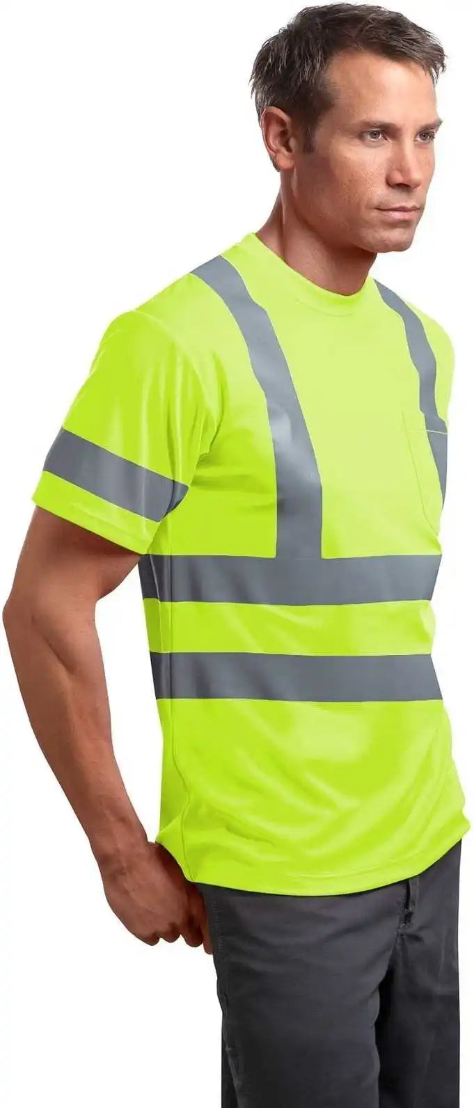 Cornerstone Cs408 Ansi 107 Class 3 Short Sleeve Snag Resistant Reflective t Shirt Safety Yellow