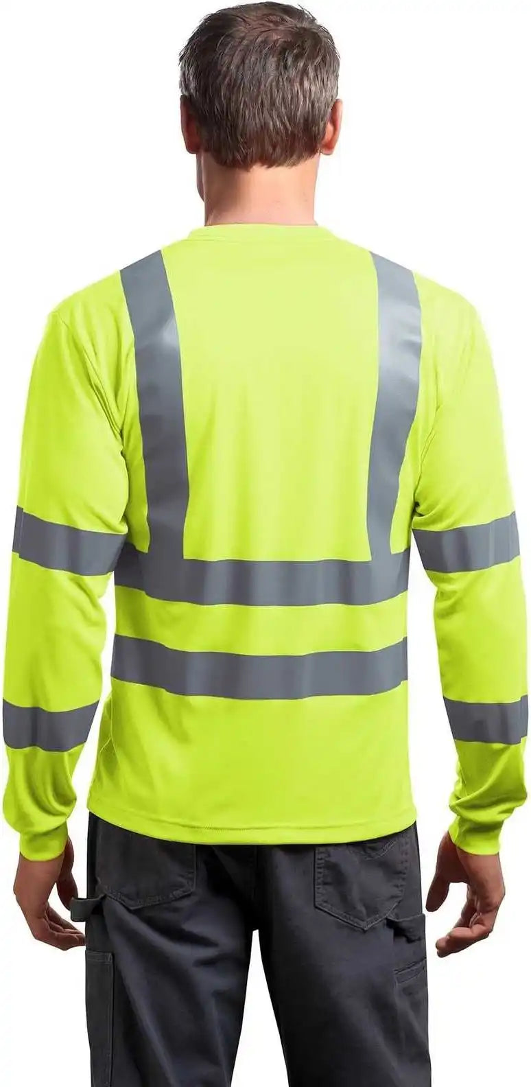 Cornerstone Cs409 Ansi 107 Class 3 Long Sleeve Snag-resistant Reflective T-shirt - Safety Yellow