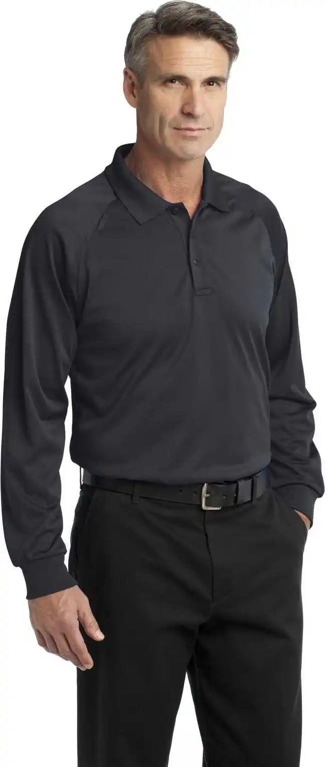 Cornerstone Cs410ls Select Long Sleeve Snag Proof Tactical Polo Charcoal