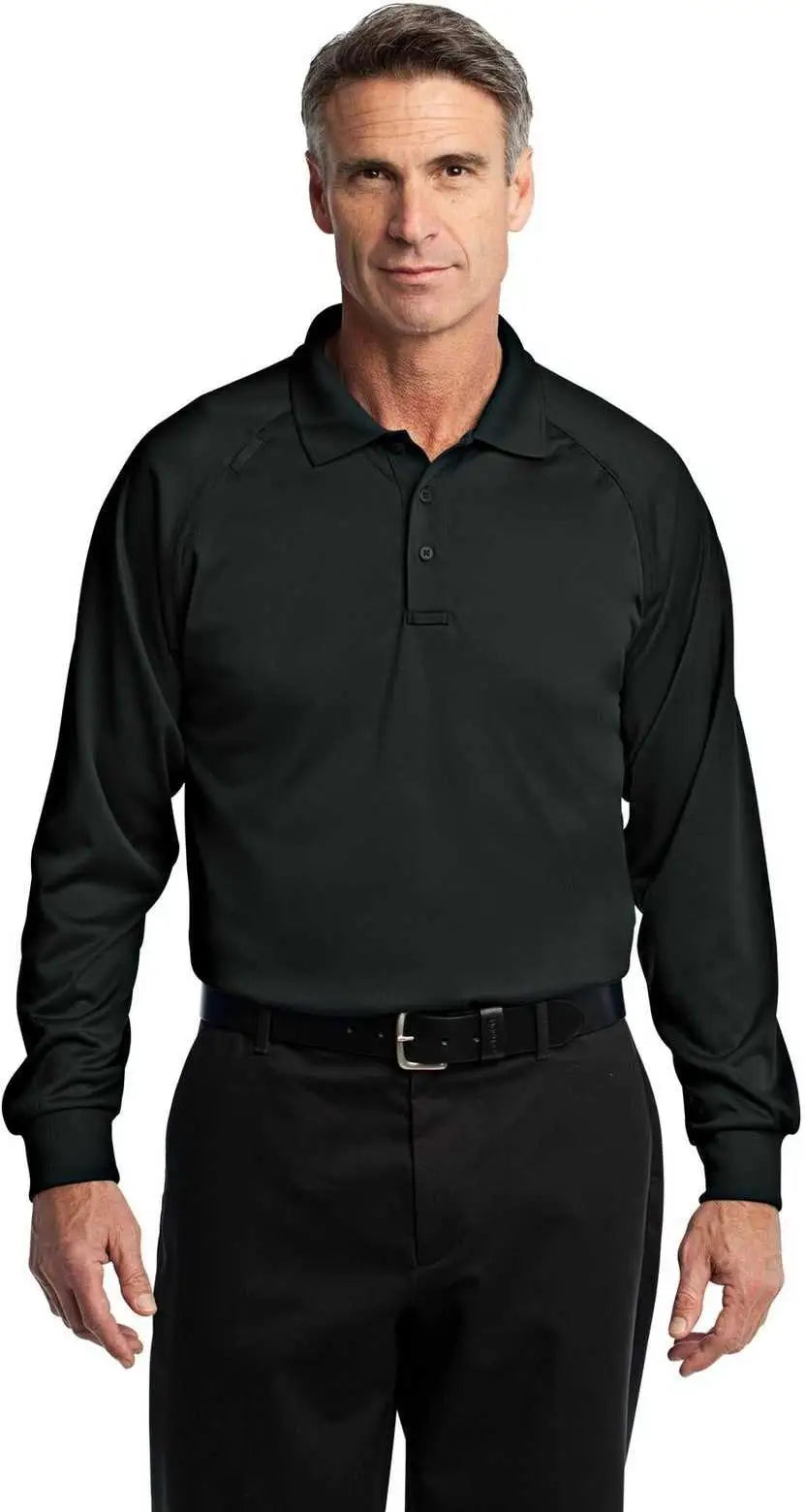 Cornerstone Cs410ls Select Long Sleeve Snag-proof Tactical Polo - Black