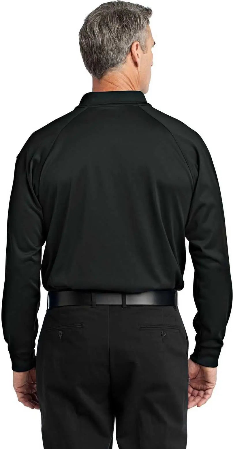 Cornerstone Cs410ls Select Long Sleeve Snag-proof Tactical Polo - Black