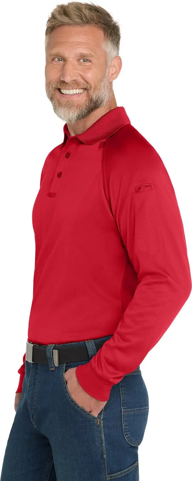 Cornerstone Cs410ls Select Long Sleeve Snag-proof Tactical Polo - Red