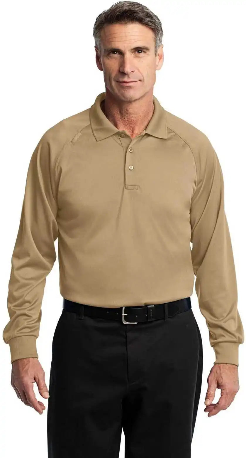 Cornerstone Cs410ls Select Long Sleeve Snag-proof Tactical Polo - Tan