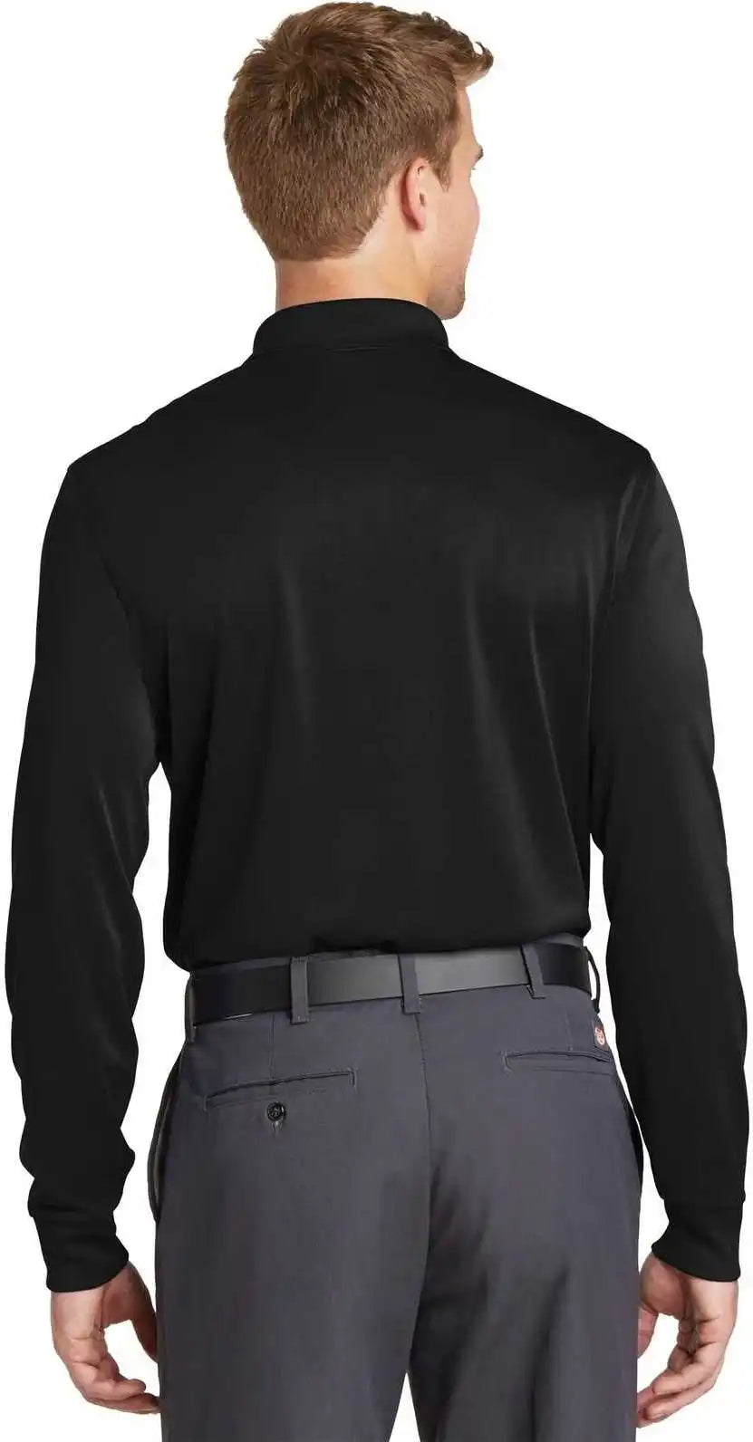 Cornerstone Cs412ls Select Snag-proof Long Sleeve Polo - Black