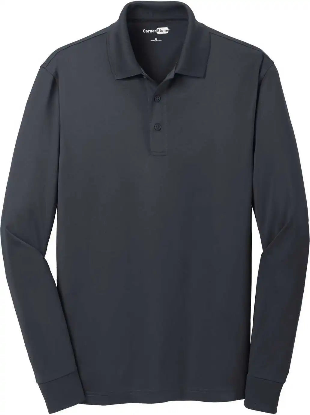 Cornerstone Cs412ls Select Snag Proof Long Sleeve Polo Charcoal