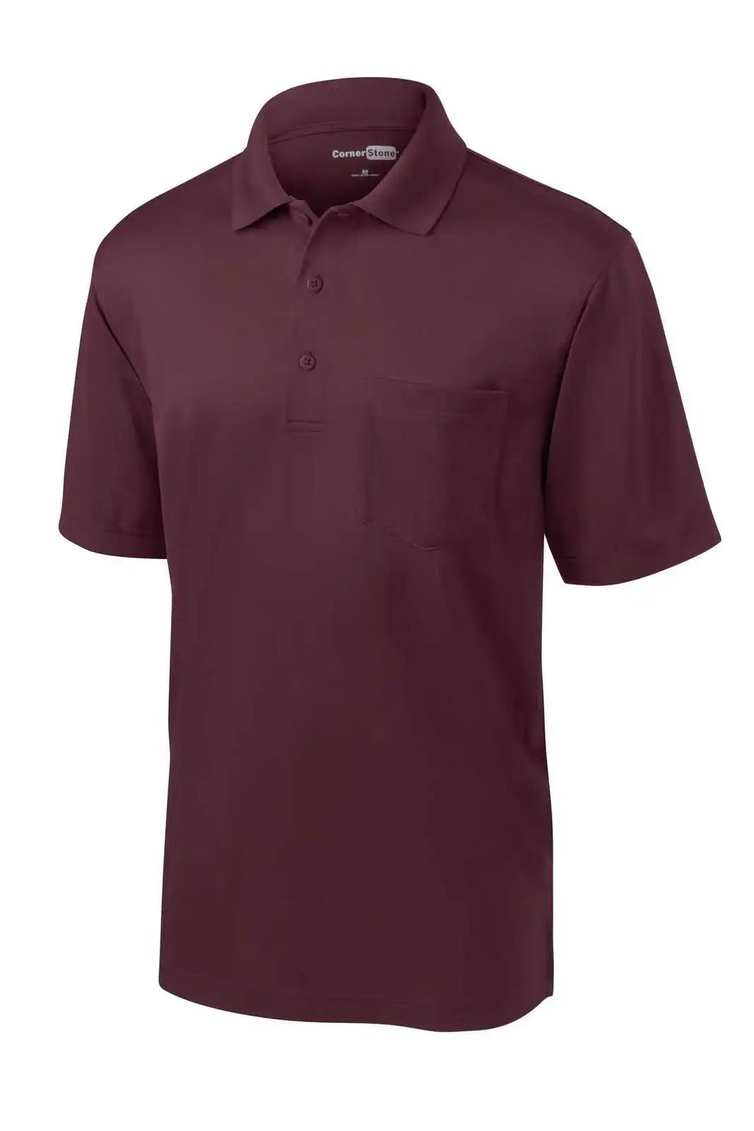 Cornerstone Cs412p Select Snag-proof Pocket Polo - Maroon